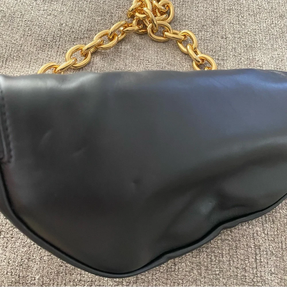 Bottega Veneta Black Crescent Pouch Clutch